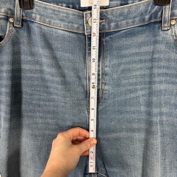 Lane Bryant Jeans Womens 26 Bootcut Knee Holes Distressed High Rise Ripped Torn‎ - Picture 6 of 11